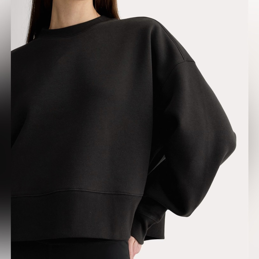 Everlane The Laid-Back Sweatshirt Black Organic cotton - Large - EUC - Picture 3 of 13